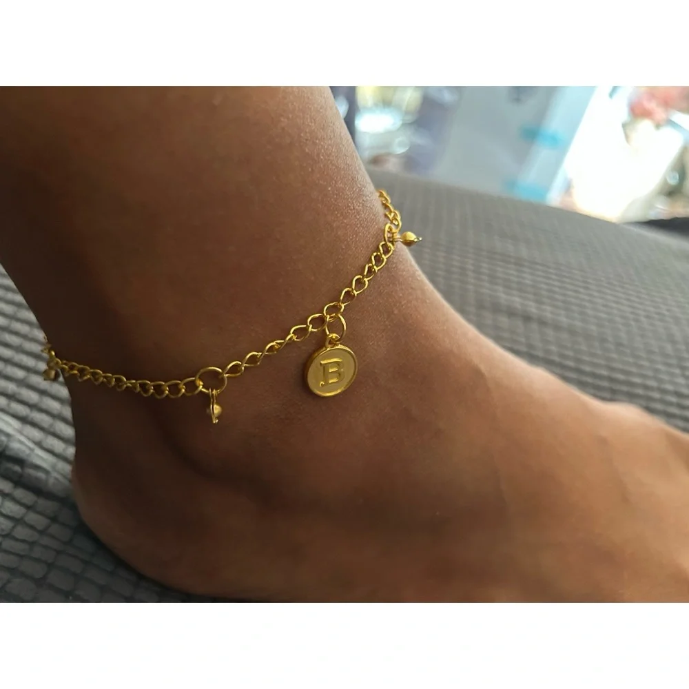 Custom Initial Anklets - Picture 2 of 4